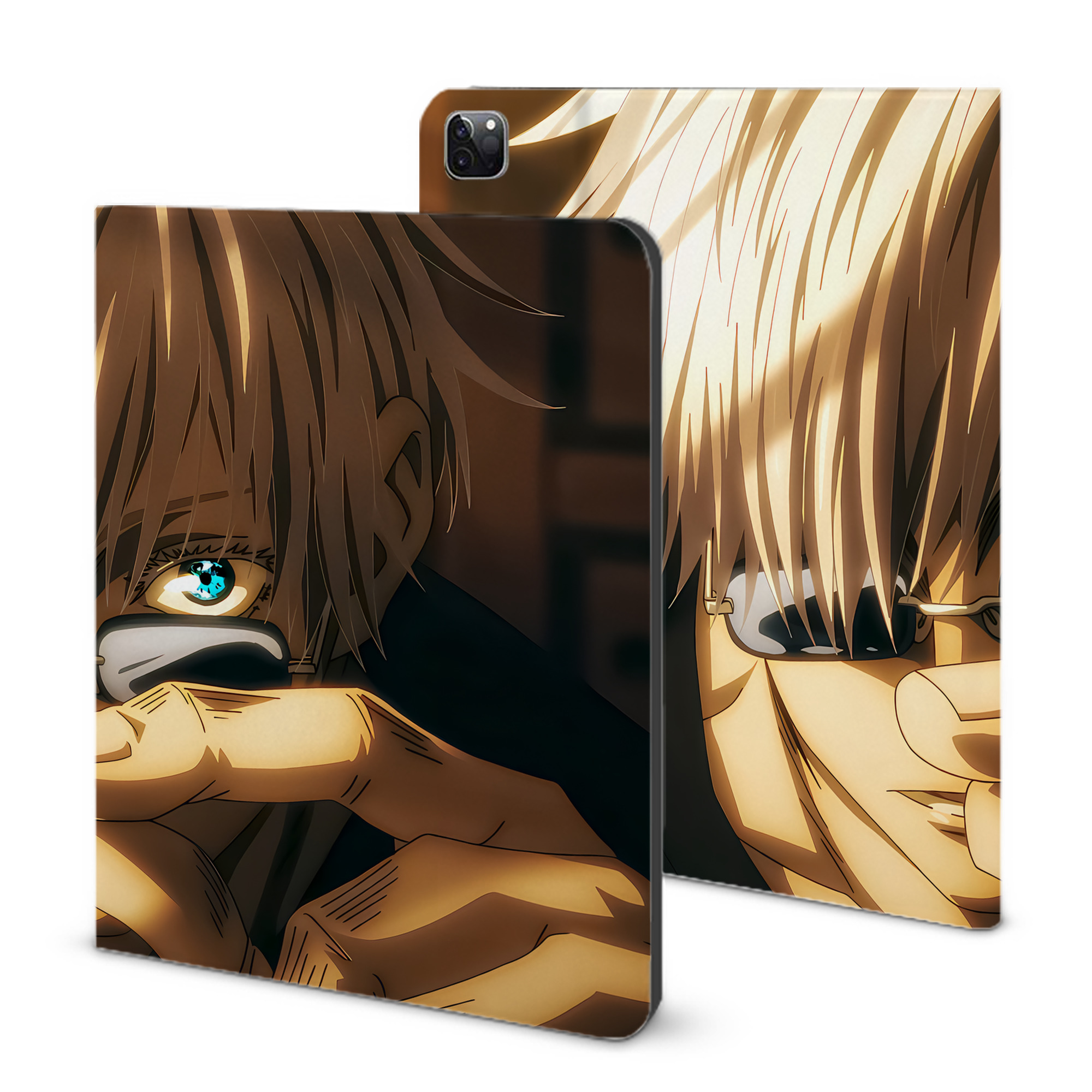 （画像用） 呪術廻戦 Jujutsu Kaisen IPad ケース ブック型 PUレザー TPU 耐衝撃 軽量 薄型 ペン収納なし 全面保護 IPad 各モデル対応